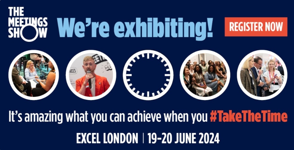 We're exhibiting! #TakeTheTime to meet our Conference Sales team on stand C61 at the @MeetingsShow on 19 & 20 June. We'll be discussing our Inclusive Venue Rental, vMix solution, robotic hall marking and more! Click here to learn more: bit.ly/3ULd8uk #TheMeetingsShow