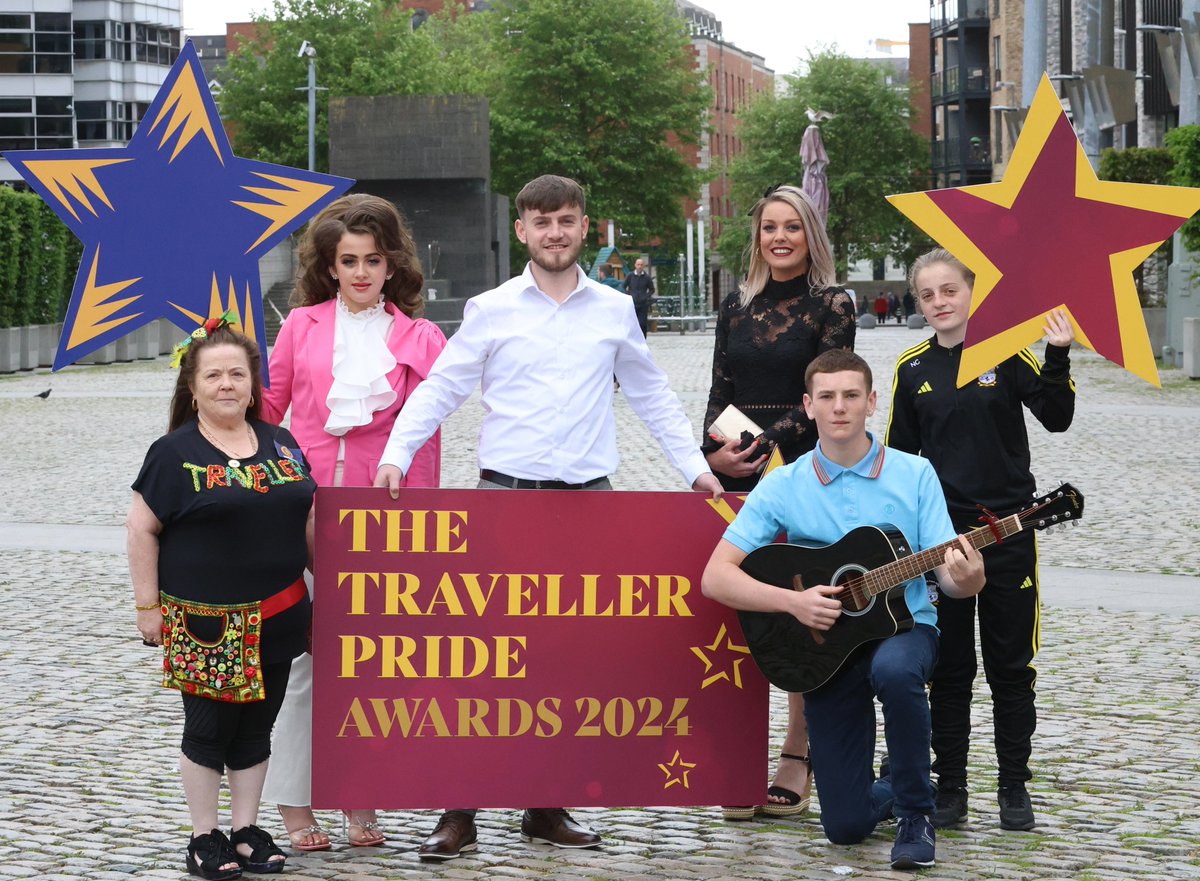 Traveller Pride Award Winners 2024 Maureen Ward, Lifetime Achievement, Cindy Collins (Youth 12-18), John Cawley (Youth 19-25) Pamela Cullotty (Education) Francis Ward (Music) & Nadine Cawley (Sport)