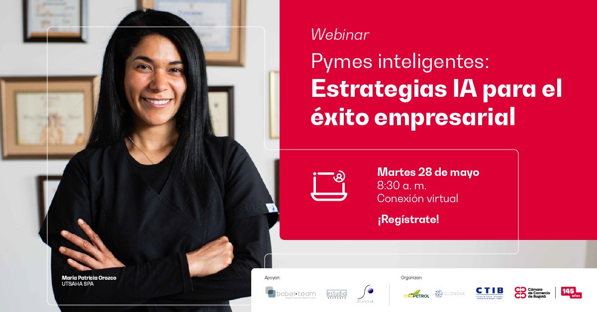 Participa y conoce las experiencias y buenas prácticas de empresarios frente al uso de IA en el desarrollo y crecimientos de sus empresas junto a <a href="/ECOPETROL_SA/">Ecopetrol</a>. #TePreparamos. Inscríbete aquí👉tinyurl.com/ktfvnepw