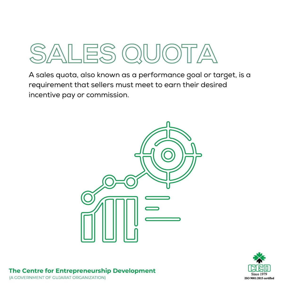 A sales quota is a crucial benchmark that drives success and motivation in sales. Know what is meant by Sales Quota:

#EntrepreneurMindset #businessterms #SalesQuota #entrepreneur #cedgujarat #gujarat #entrepreneurship #startupterms
