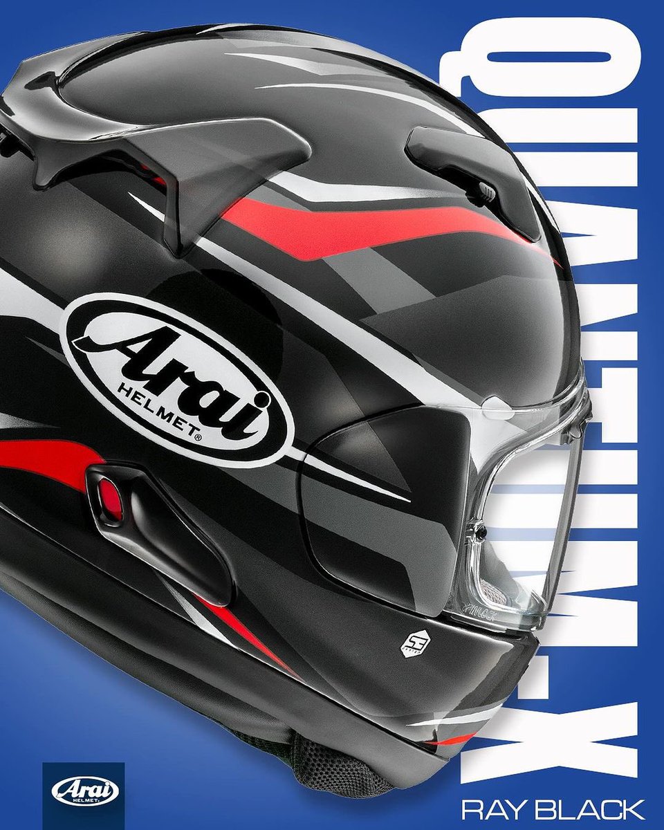 New for ‘24 Arai is pleased to present the Quantum-X in the beautiful new Ray graphic. Learn more about Arai at AraiAmericas.com #Arai #AraiHelmet #PriorityforProtection #GlancingOff #R75 #QuantumX #Motorcycle #MotorcycleHelmet