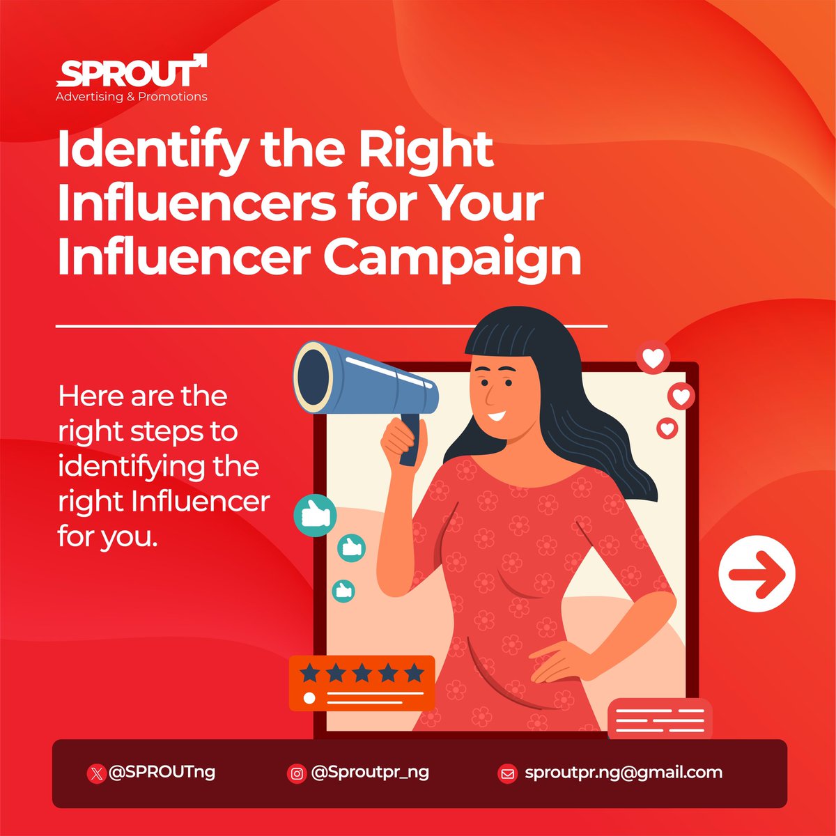 SPROUTng's tweet photo. Identify the Right Influencers for Your Influencer Campaign! 

Here are the right steps to identifying the right Influencer for you.

#AI #MarketingAutomation #BusinessOwners #Sprout #SproutPR #Teamsprout #Wearesprout #PR #Techstartup #weekend #Tech #Digitalmarketing #Promotion https://t.co/ApaMnrp4Nv