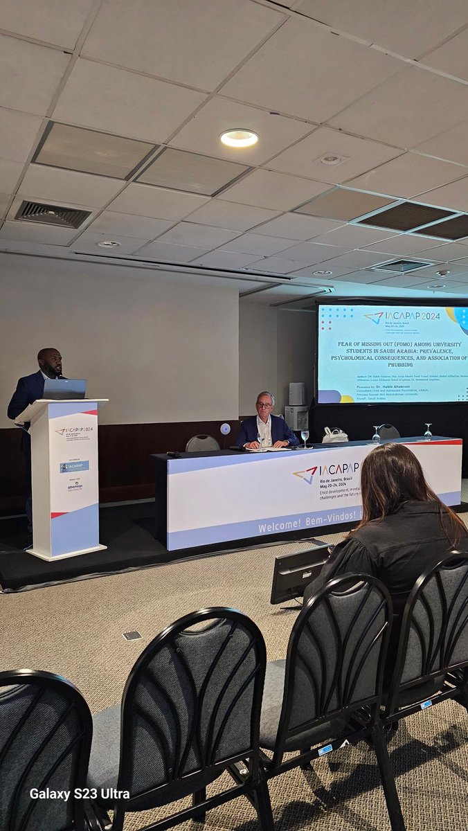 Haltakroni's tweet photo. It was a pleasure and proud to present our study about Fear of Missing Out (FoMO) Among University Students in Saudi Arabia @iacapapcongress in Brazil 2024.
Thanks to the research team.
@KAAUH_PNU
@_PNU_KSA
Many thanks to the great research team leader @May_Alharbi2. https://t.co/GBKgICb8pf