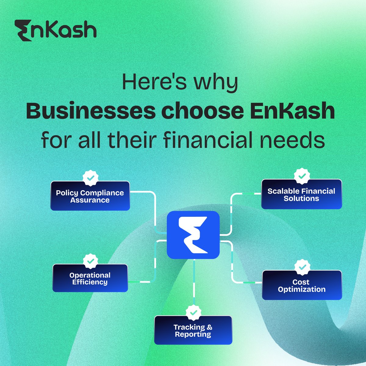 Here's why EnKash is the go-to for businesses: compliance, scalability, cost optimization, tracking & efficiency. Simplify your business finances today for unimaginable growth! #OneStopSolution #EnKash #EnKashBenefits #BusinessFinance #Smartbusinessmove
