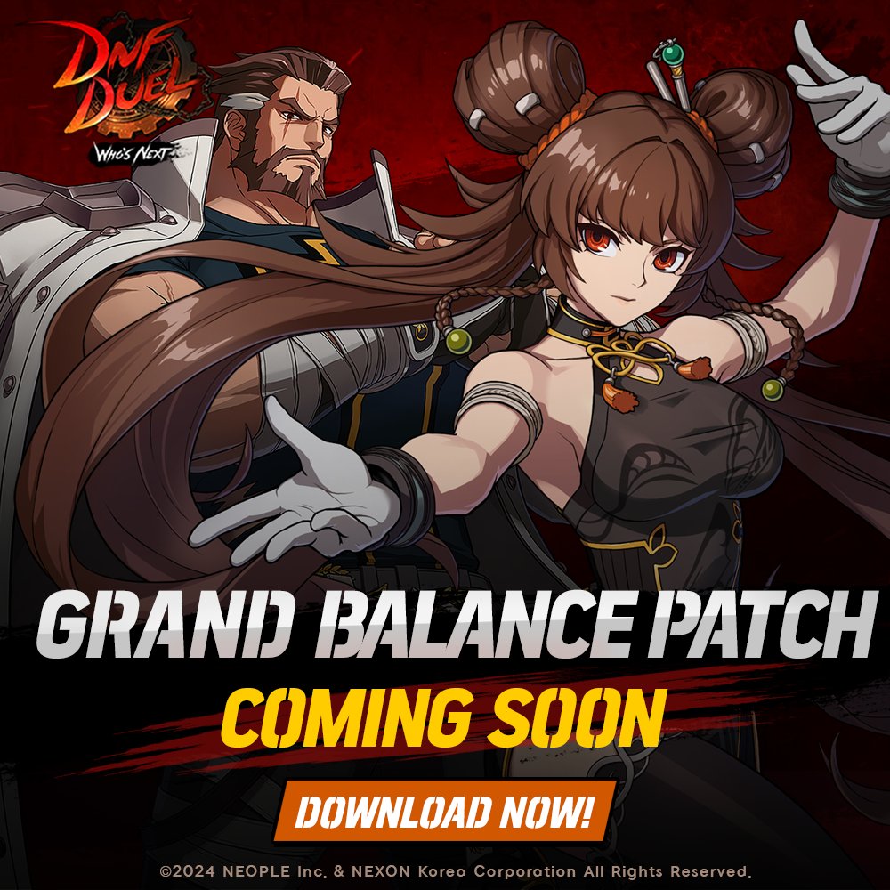 DNFDuel's tweet photo. 📢 Balance Patch Incoming! Get ready for a whole new level of gameplay with the upcoming Grand Balance Patch.