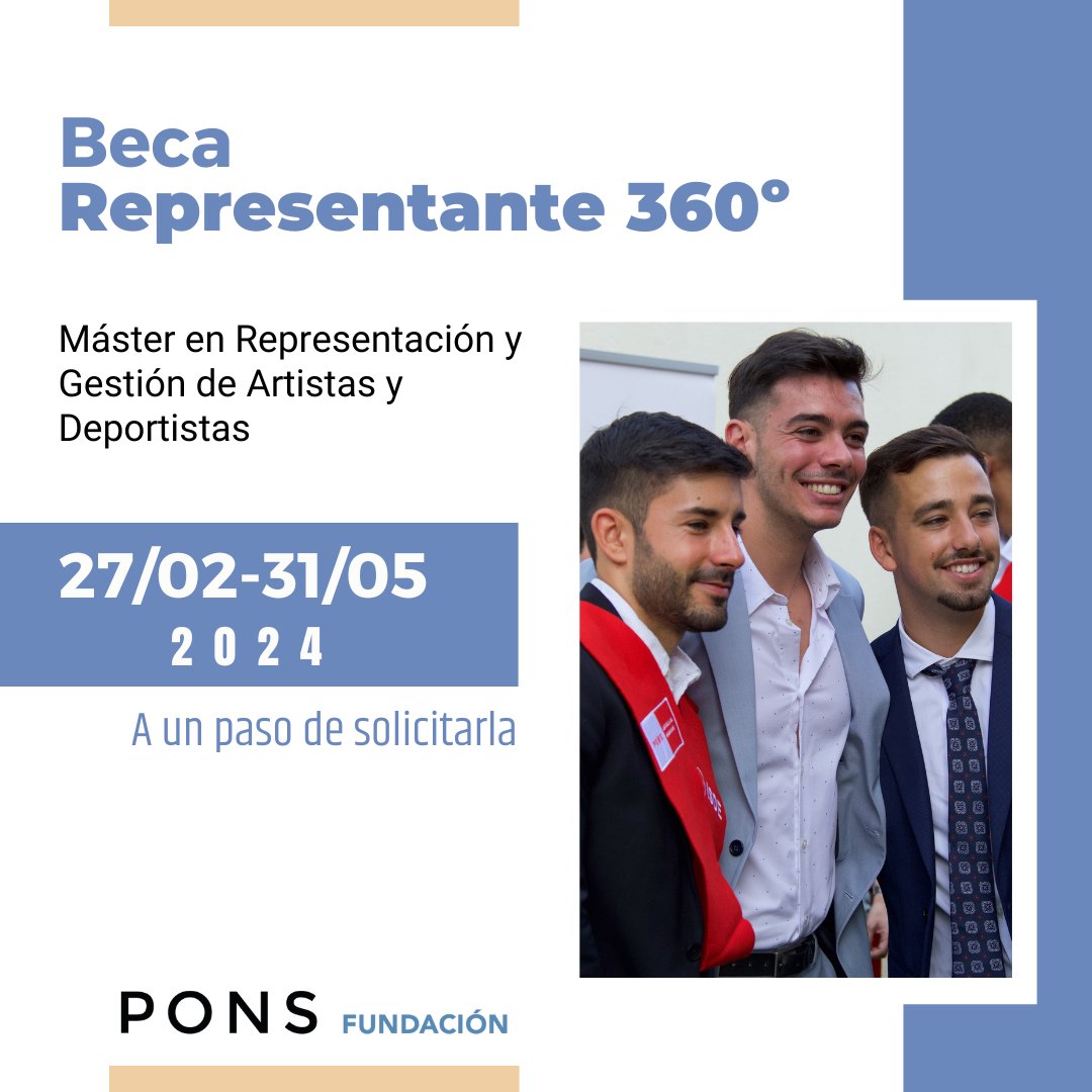Beca a la Excelencia para el Máster en Representación y Gestión de Artistas y Deportistas⚽🎧🏀📹. Presenta tu candidatura antes del 31/05 y consigue un descuento del 50% en tu matrícula. 

zurl.co/9xra 
 
#BecasPONS #master #representacion #agentedefutbolistas