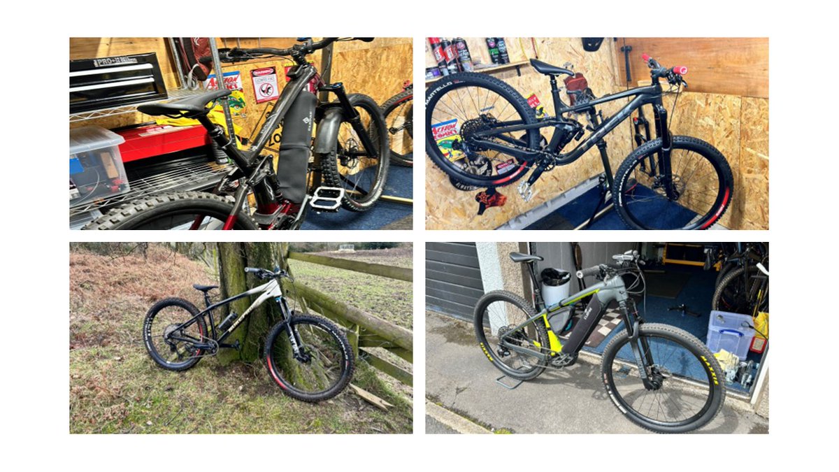 Have you seen any of these bikes? They were stolen from a garage in Patchway at around 12.15am on Tues 14 May. Anyone with information which could help us locate them and return them to their owner is asked to phone 101 and quote reference 5224122486.