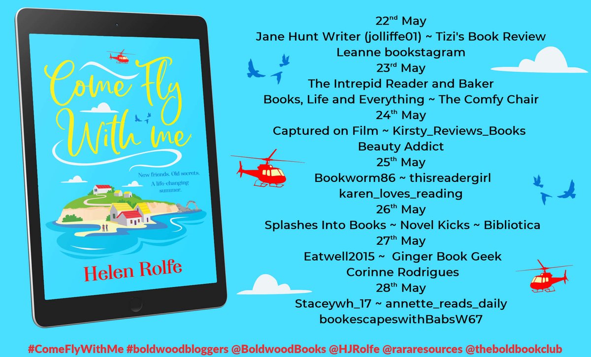'Family relationships, friendships and community service are all at the heart of this story' says @bookslifethings about #ComeFlyWithMe by @HJRolfe bookslifeandeverything.blogspot.com/2024/05/come-f… @BoldwoodBooks