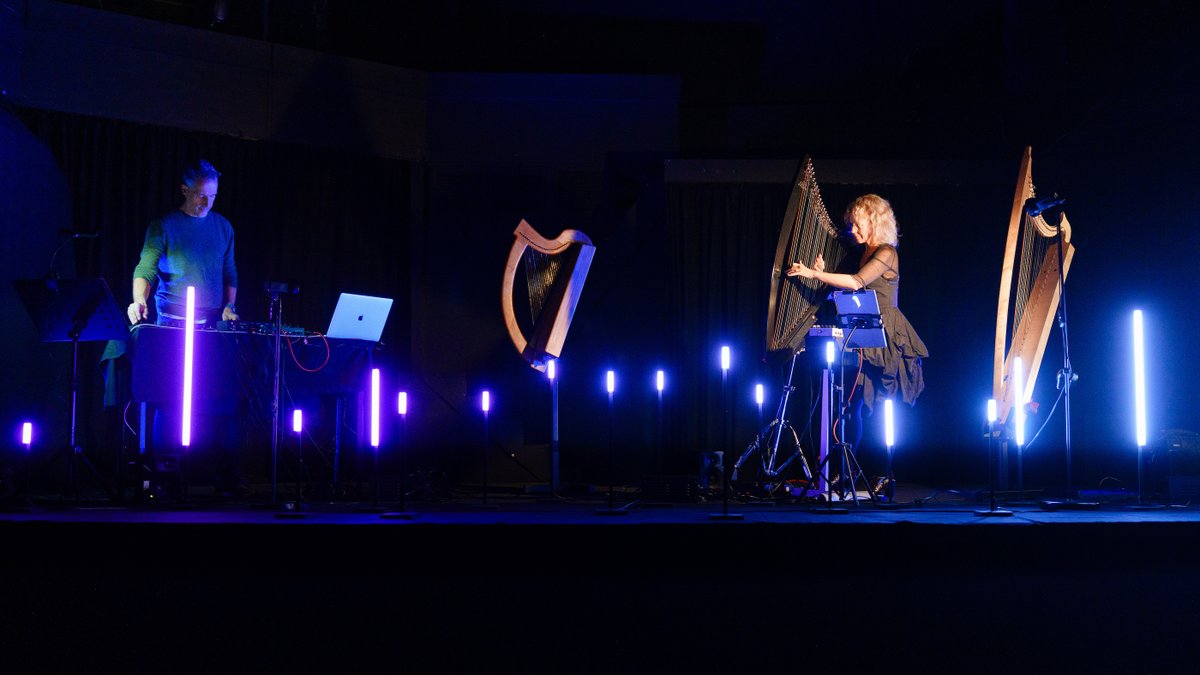 I've just realised as @ruthwallharp and I set up for this evening's performance at @MareelShetland that Uist will get its first wee broadcast tonight on @BBCRadio3 #NightTracks for non-Shetlanders out there. Thank you @SaraMohrPietsch  #Uist #harp