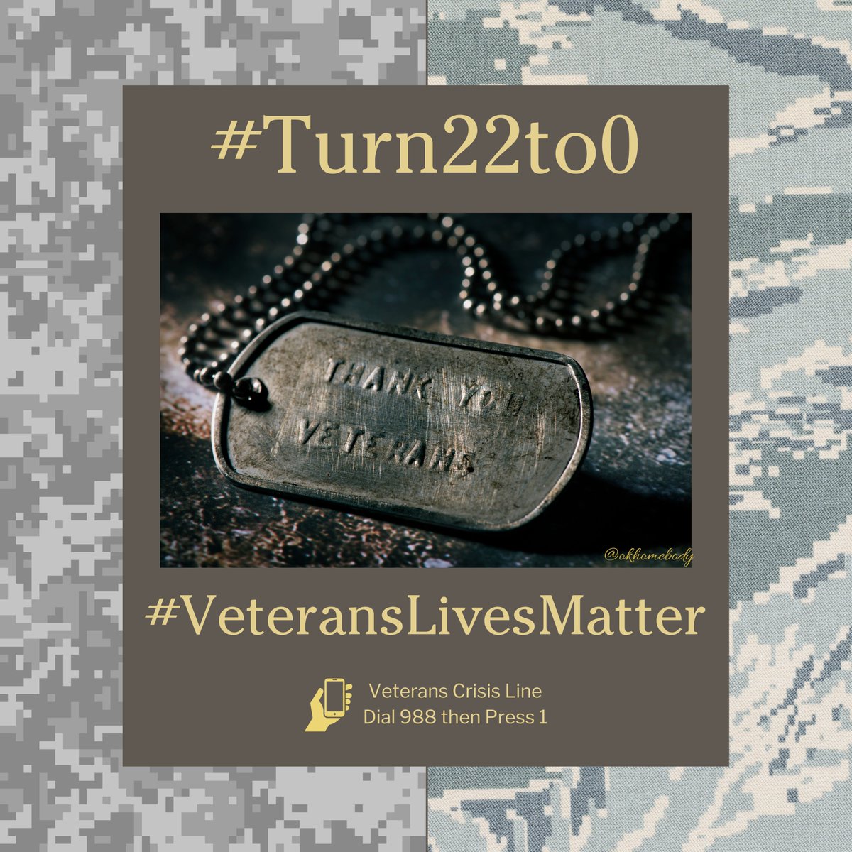 🇺🇸 #ThankfulThursday #Buddy✅with #Veterans 🙏RH
❤️#VeteransLivesMatter #Turn22to0❤️
⭐️ 🇺🇸 Repost #EndVeteranSuicide #dial988press1 🇺🇸⭐️
🇺🇸 @Lesa87593067 @gail_reader @lupash8 @willdogg42👈
🇺🇸@dpoole1957 @smilesunshine42 @daniellejanik 👈
🇺🇸@NavyDoc8389 @GateWatchers