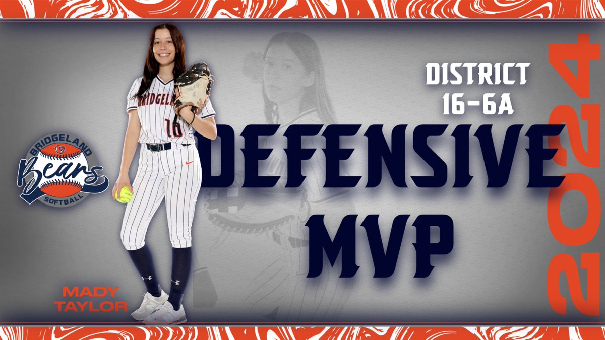 Bridgeland_SB's tweet photo. Congratulations to our @TaylorMadysen! She was an absolute dominating factor behind the plate! #DefensiveMVP https://t.co/w5q3Y6pWTE