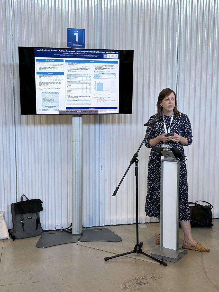 Excellent talk by @AmandaLWilkins on using electronic medical record reports to identify antibiotic allergies in kids based on prescription patterns #espid2024 @ESPIDsociety #drugallergy