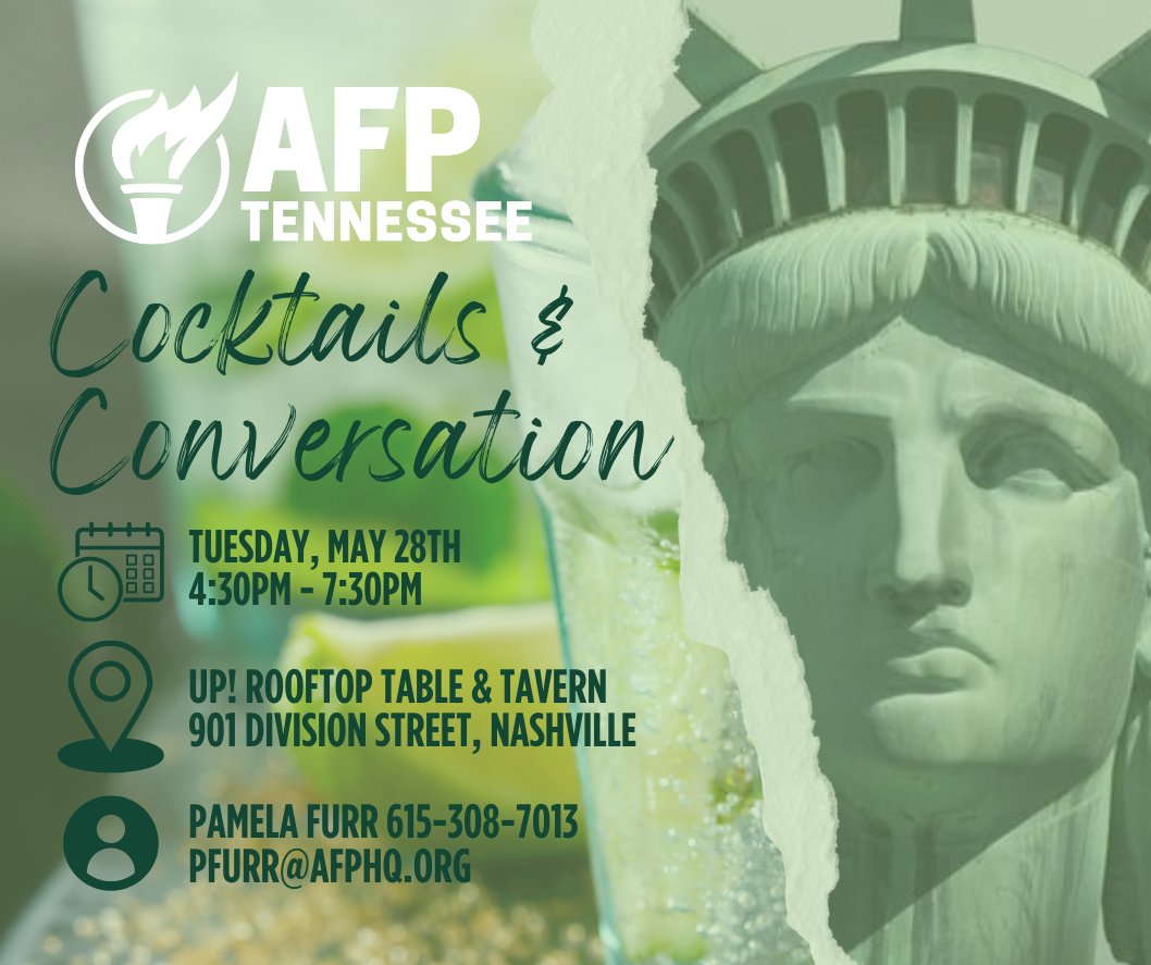 It's another Cocktails & Conversation at the Up! Rooftop Tavern in Nashville. @mattmurphyshow WTN & @DCameronSmith from the @Tennessean & AL.com will join us for a discussion on the 2024 Election & more. Click on the link to register. americansforprosperity.actcentr.com/Events/afp-tn-…