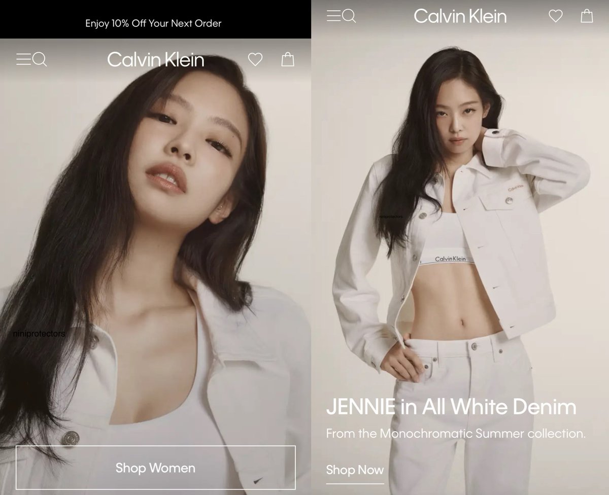 Calvin Klein already updated the homepage with Jennie’s new campaign for Monochromatic Summer 

#JENNIE for Calvin Klein
#제니 #JENNIEXCalvinKlein
@CalvinKlein