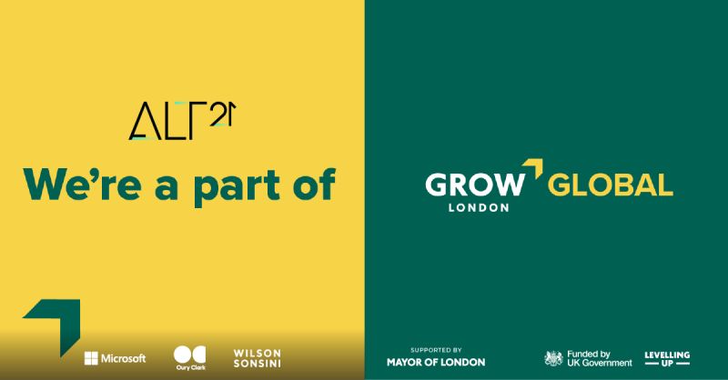 🚀 We're thrilled to share that <a href="/ALT21_/">ALT21</a>  has been accepted into the prestigious <a href="/growldnbusiness/">Grow London</a>  Global programme, backed by the Mayor of London and supported by <a href="/londonpartners/">London & Partners</a>. This world-class programme helps innovative London-based companies achieve global growth.