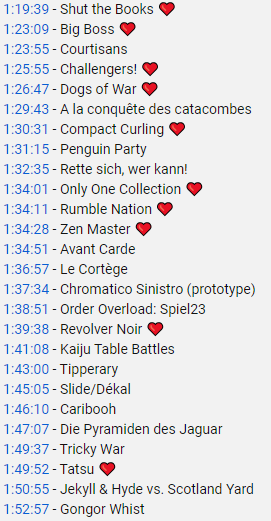 FlavienM_'s tweet photo. @ProxiJeux @IELLO_France @ludonaute @BoardGameGeek 🗞️ 🎲 #HebdoJ2S : le programme de l'émission, c'était ça. https://t.co/LmK7SUtub2