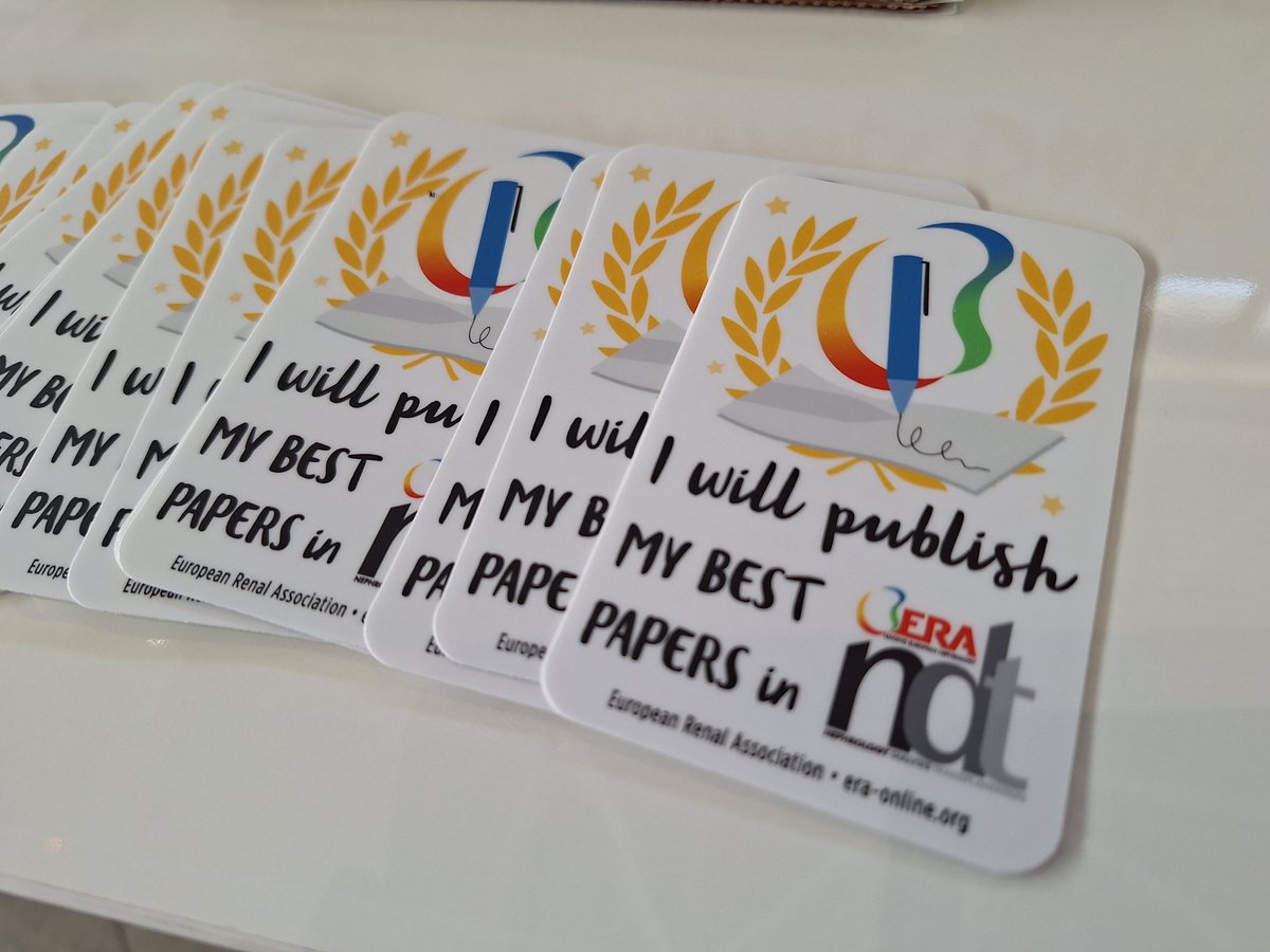 🥳Are you at the ERA Congress in Stockholm? 😍Step by the NDT booth in the entrance hall and take a selfie in our NDT cover or grab a 'I will publish my best papers in NDT' sticker🤩 #ERA24 @ERAkidney