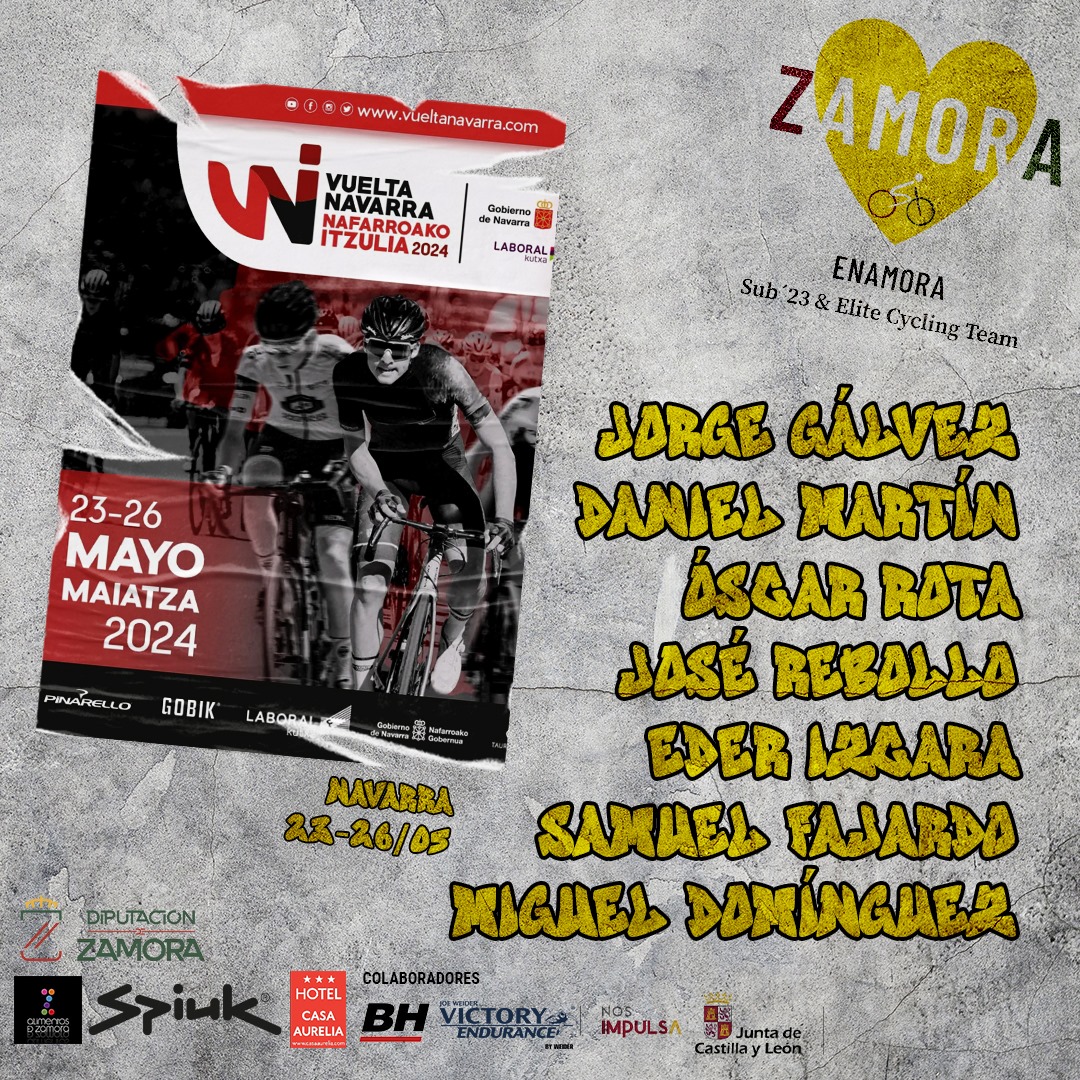 🔜 Desde hoy y hasta el domingo estaremos en la Vuelta a Navarra
⬆️ Con la moral a tope tras el gran cierre de Copa de España, nos enfrentaremos a una durísima #VN24 que contará con 4 auténticos etapones
🤟 Sabemos que será duro, pero estamos locos por la música
#ZamoraEnamora 💛