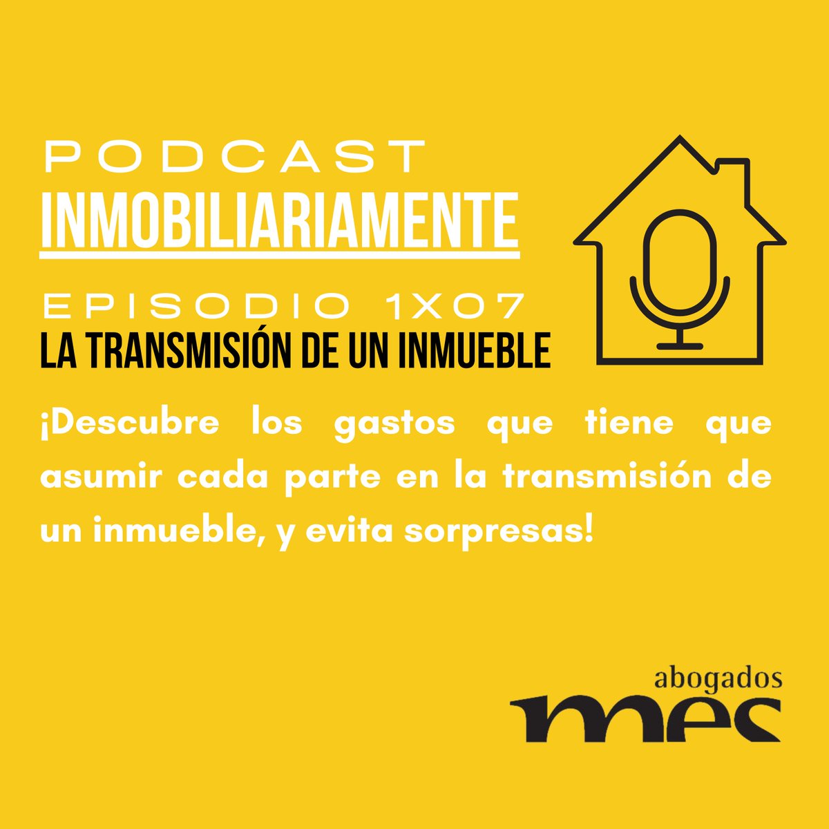 💥 ¡𝗡𝘂𝗲𝘃𝗼 𝗲𝗽𝗶𝘀𝗼𝗱𝗶𝗼 de nuestro podcast 🎙 "Inmobiliariamente"! 

1X07 - ¿Quién asume los gastos en la transmisión de un inmueble? 

👂Escucha el episodio aquí  ->

📌𝗦𝗽𝗼𝘁𝗶𝗳𝘆: lnkd.in/dMUSgfEK 
📌𝗶𝗩𝗼𝗼𝘅: lnkd.in/dxN5WyVr

#compraventa