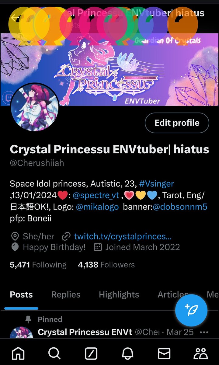 SpaceIdolHime's tweet photo. BALLOONS! is my borthday today 🥺❤️❤️❤️❤️❤️❤️❤️❤️❤️ Feel free to reply to this with birthday wishes, fanart or just hugs :D https://t.co/0ia5DJkZCT