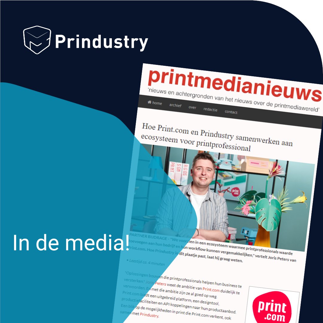 IN DE MEDIA • De Prindustry klantcase met Print.com vandaag op Printmedianieuws: Ontdek meer over de mogelijkheden in print die Print.com verkent, ook samen met Prindustry!
⬇️
Naar het artikel: printmedianieuws.nl/2024/05/hoe-pr…