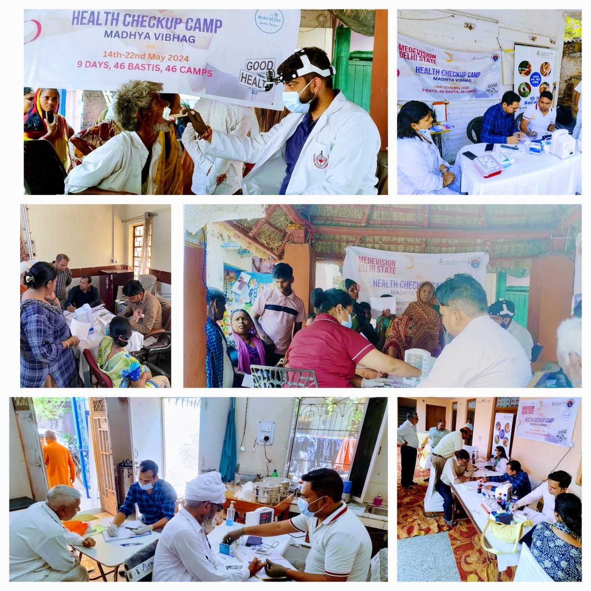 Some more glimpses from #MeDeVision 9 days 46 health camps organised in #Delhi from 14-22 may 2024 ! These health camps covered over 40 locations benefitted over 2000 people !