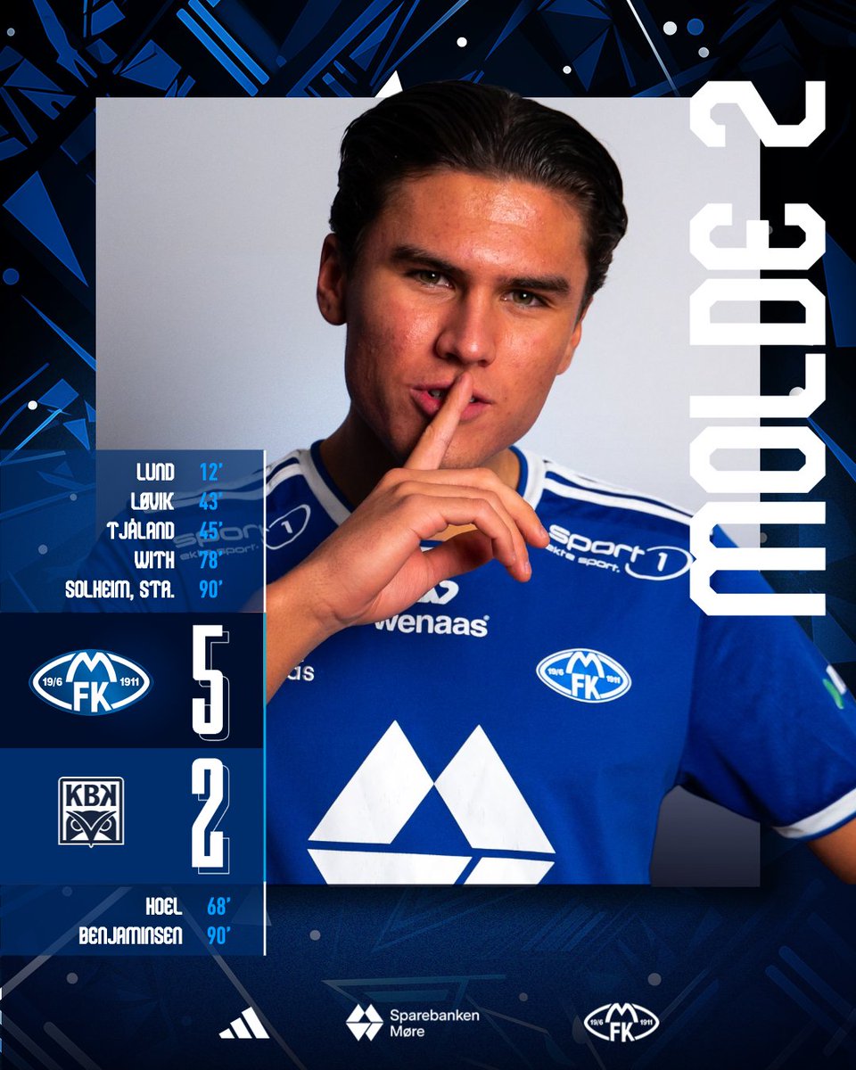 Valdemar Lund noterte seg for scoring og Martin Bjørnbak gjorde comeback i seieren over KBK 2 👏🏼

Molde 2 ligger nå på 6. plass etter 7 kamper spilt, 7 poeng bak Lokomotiv Oslo på toppen. Neste er Bjørkelangen borte på mandag!
