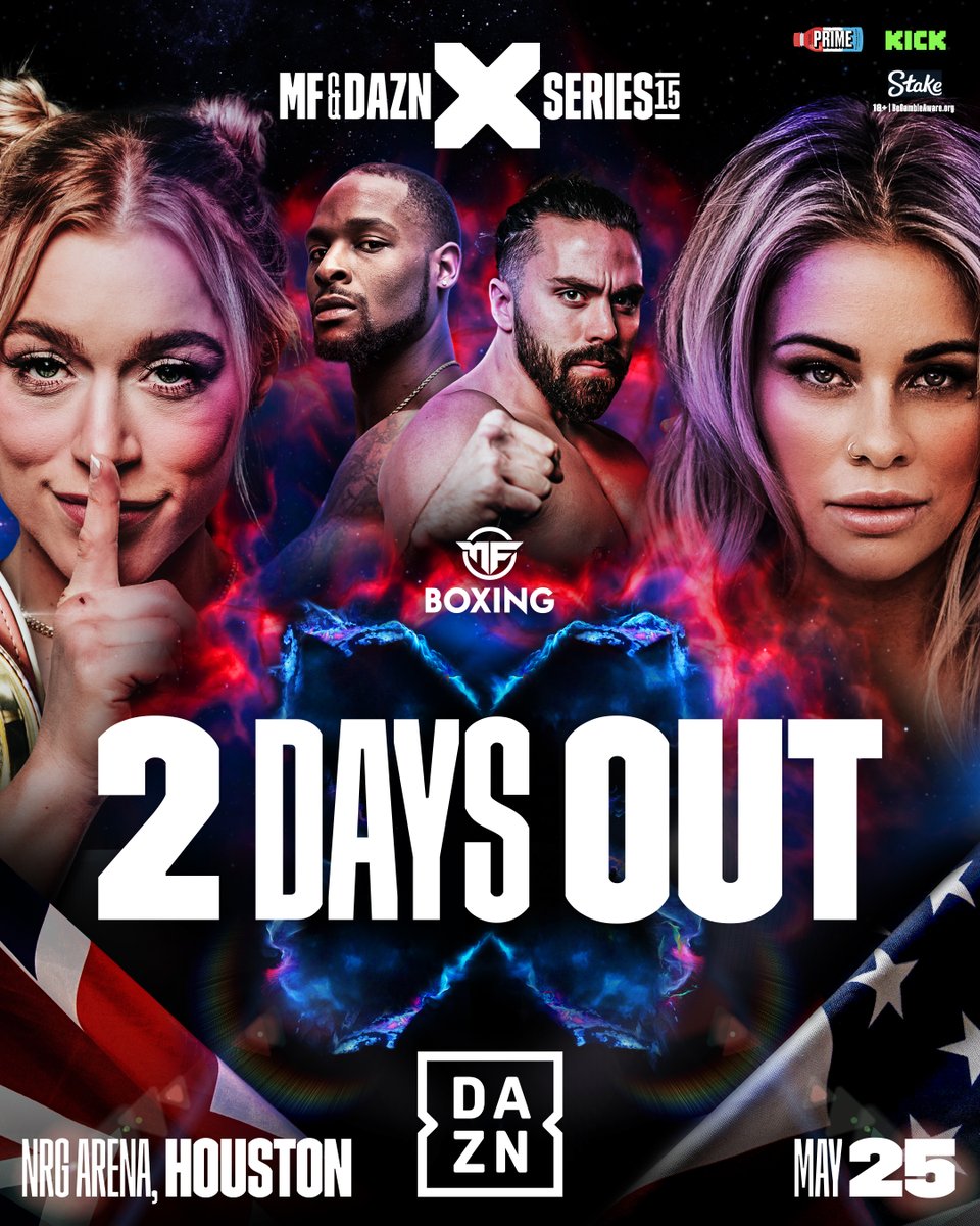 𝐓𝐖𝐎 𝐃𝐀𝐘𝐒 𝐎𝐔𝐓 🚨 A STACKED card is coming to Houston headlined by @holdthatelle vs @paigevanzant ⚔️ Tickets still available ➡️ tinyurl.com/XSeries15 @MF_DAZNXSeries | @KickStreaming | @PrimeHydrate | #XSeries15