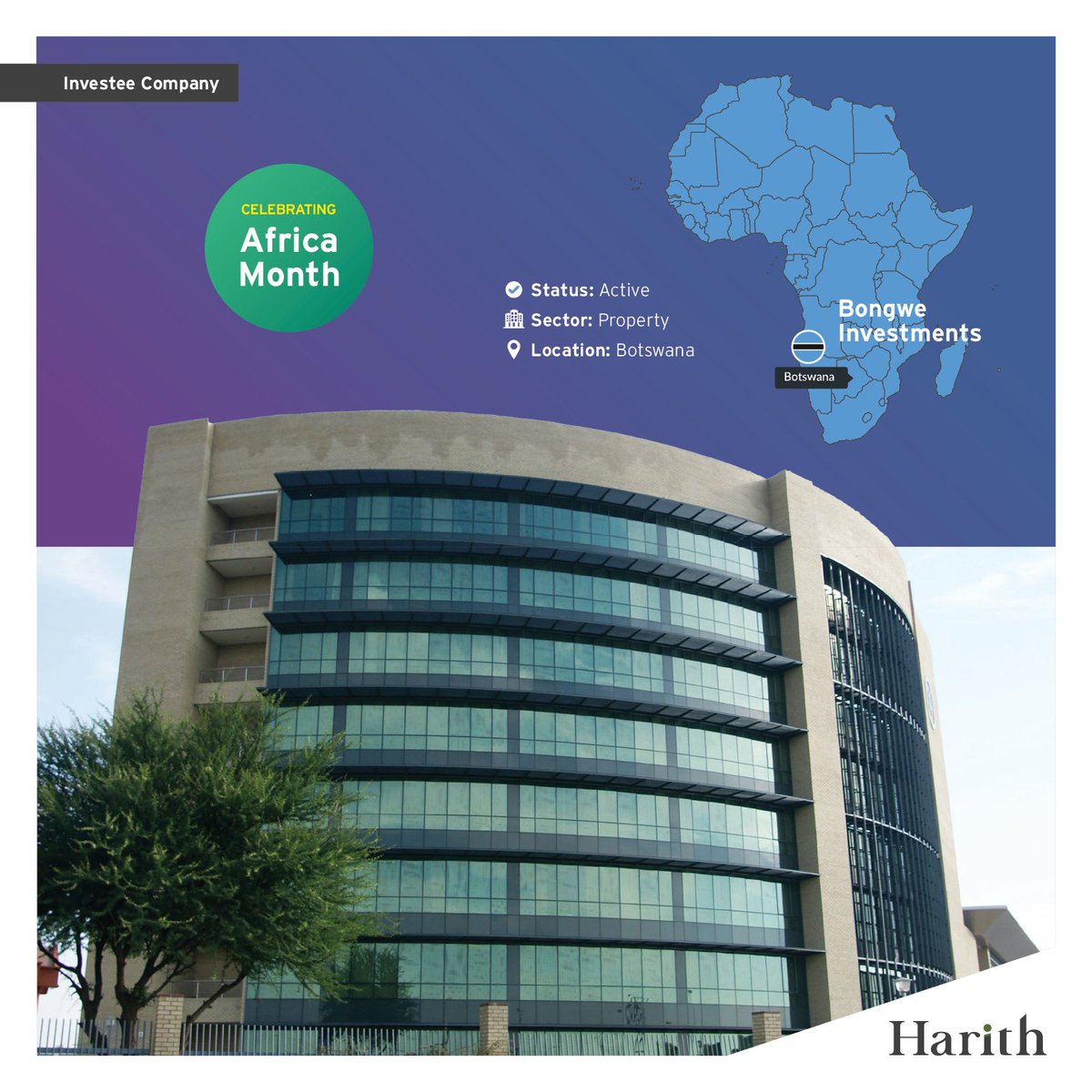 Harith partners with Bongwe Investments in Botswana to build the new SADC head office in Gaborone. This key infrastructure project will boost regional development by enhancing the operational capacity of the SADC Secretariat and promoting collaboration.#HarithInvestsAfrica
