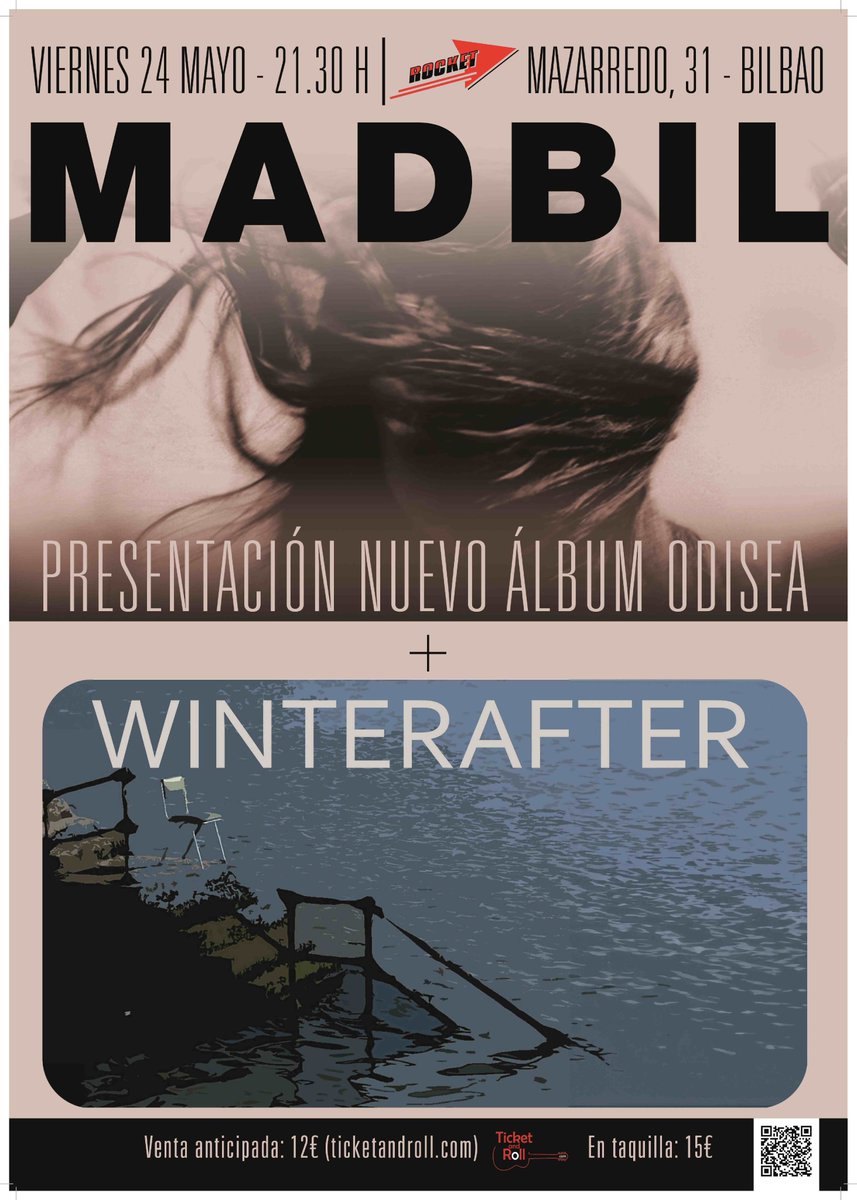 La cita es mañana viernes, 24 de mayo, en la sala Rcoket de Bilbao. Madbil + Winterafter en directo. Entradas a la venta en Power Records y en ticketandroll.com/evento/madbil-… <a href="/MADBIL5/">MADBIL</a> #winterafter