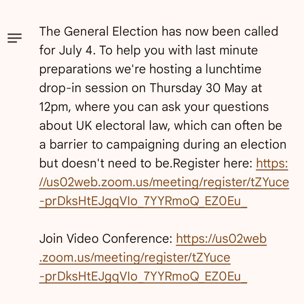 Folks who work in charities often wrongly think they have to avoid politics. In fact campaigning on their charitable mission is exactly what charities *should* be doing. But there are some important rules you have to navigate in an election. Highly recommend these drop-ins.