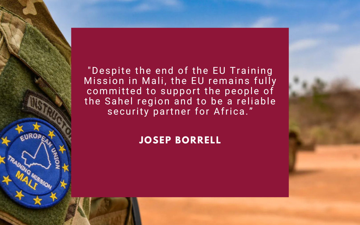 After the end of the EU Training mission in Mali @eutmmali1, HR/VP @JosepBorrellF reflects in his new blog post on the difficult situation in the Sahel region and the role of the EU as a reliable security partner for Africa. europa.eu/!GVngFc