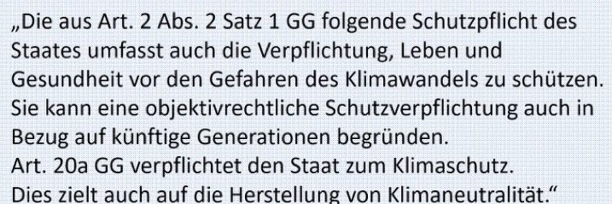 Kein #Klimaschutz ist also ein Verstoß gegen das #Grundgesetz #globaleErhitzung