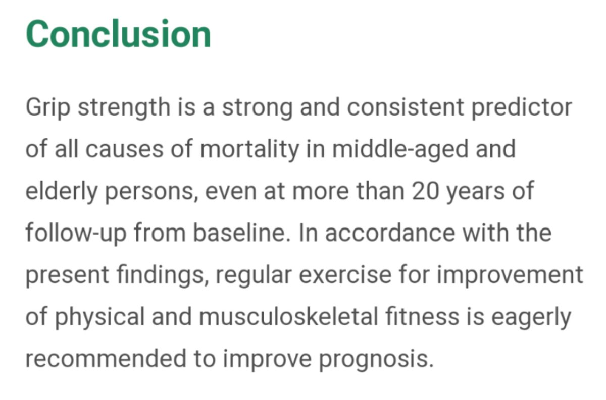 💪🧓Grip Strength Predicts Cause-Specific Mortality in Middle-Aged and Elderly Persons #StrengthSavesLives amjmed.com/article/S0002-…