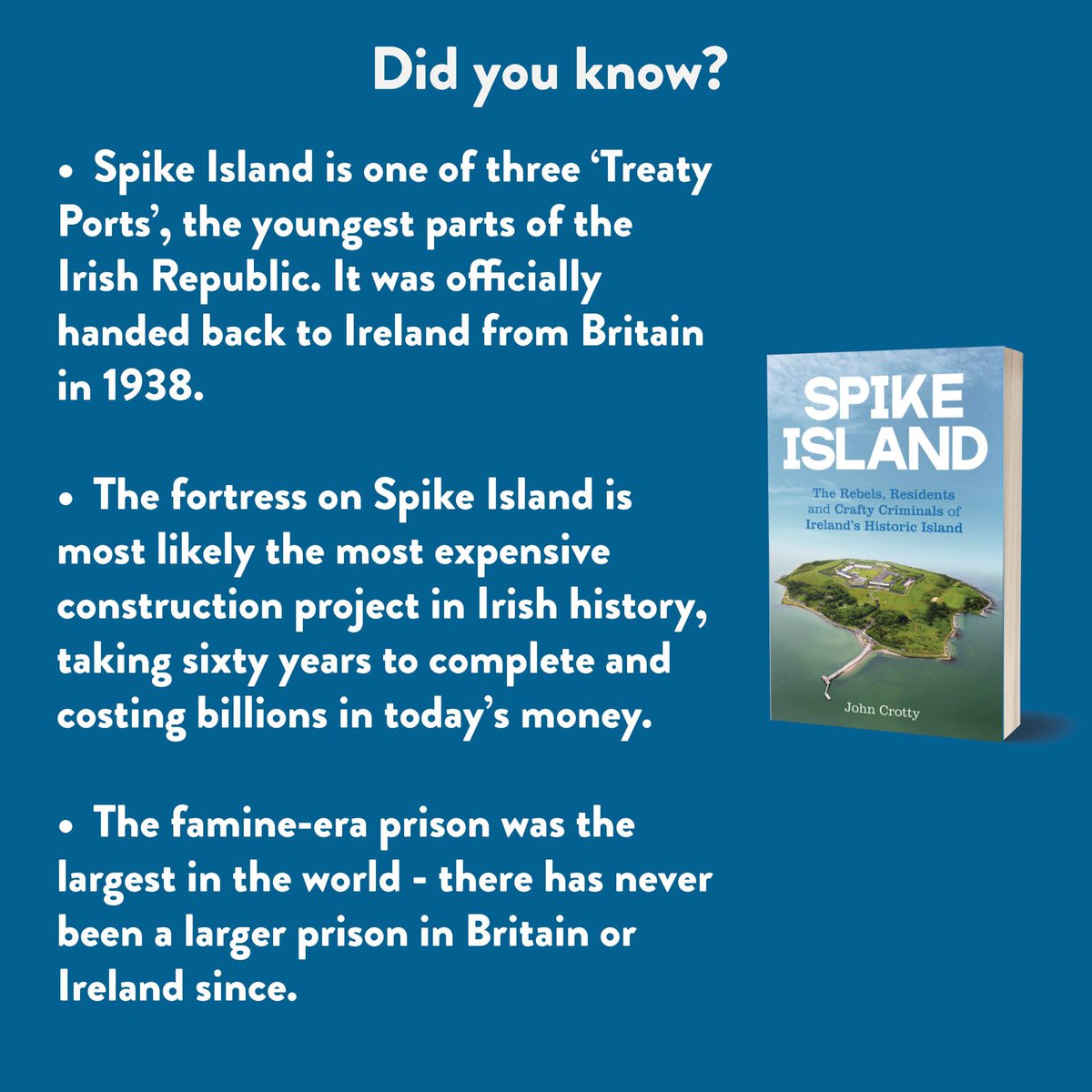 Some fascinating facts from Spike Island include the sheer scale of the 1804 fortress & 1847 prison Both were products of an Empire unbound by financial restraint Seeking to consolidate its grip on Ireland & ascendency It took until 1938 to end a 160 year military occupation