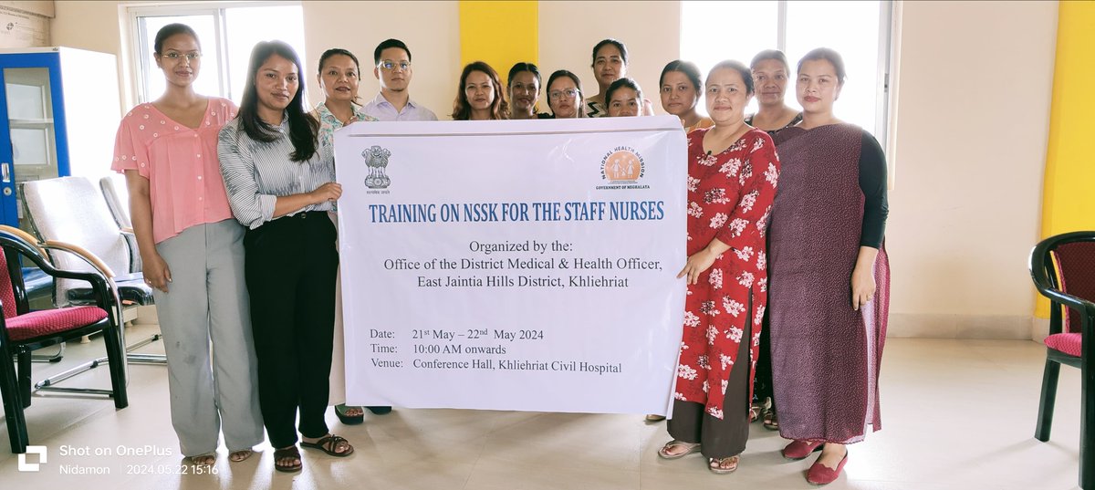 A 2-Day Navjaat Shishu Suraksha Karyakram (NSSK) Training for the staff nurses in Khliehriat, #EastJaintiaHills, completed yesterday
This training is a significant step towards reducing infant mortality and improving child health in our region.
#NSSKTraining #NeonatalCare