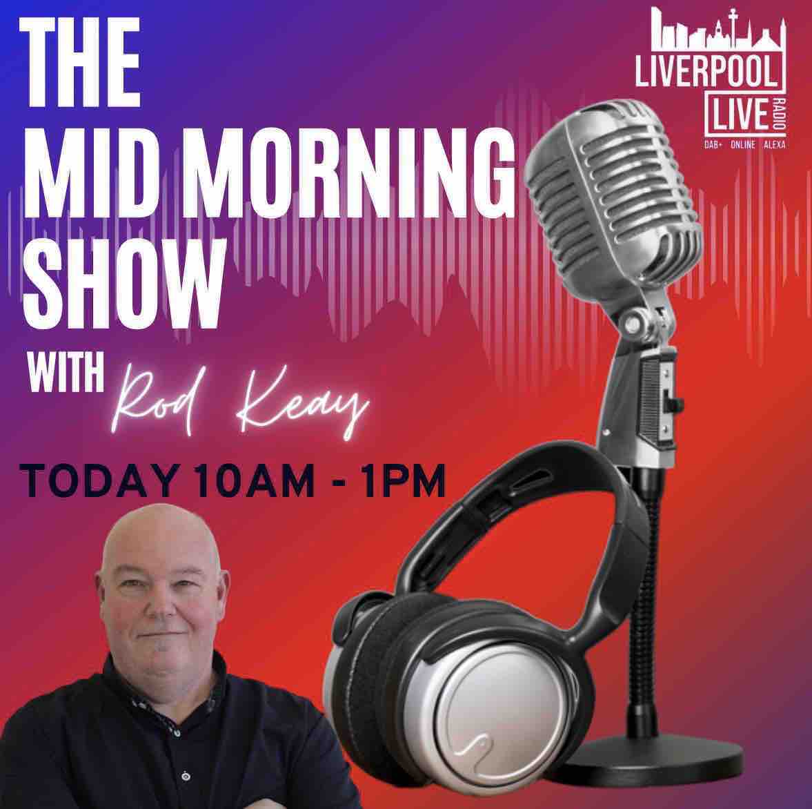 It’s Rod Keay hosing your mid morning show today and it’s Thursday so that means Later in the show he will be joined on the line by Stacey Jackson and following that it’s our regular segment #liverpoolspeaks !