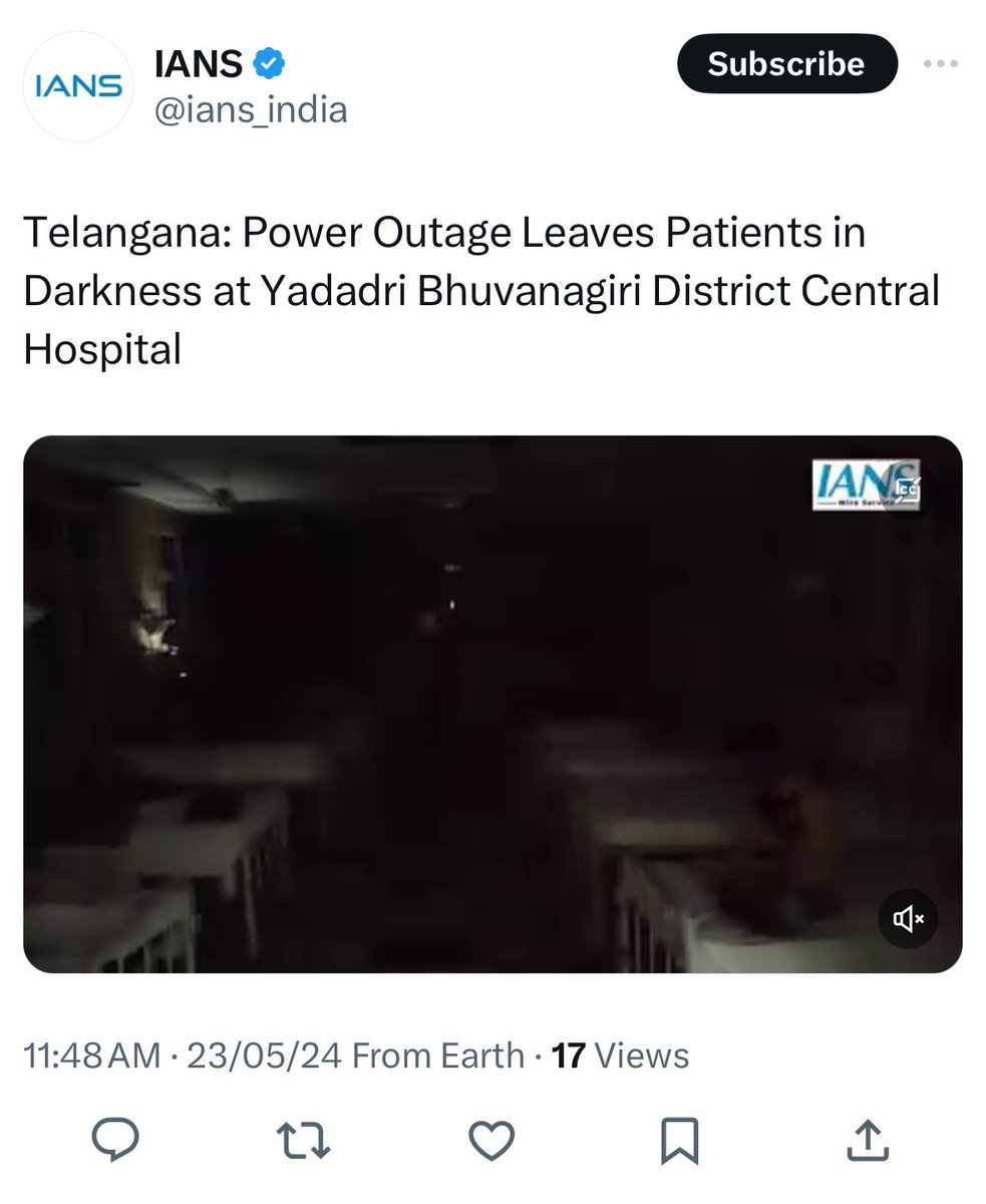 #Congress promised free electricity! Now states are electricity free. Even hospitals don't have electricity. Power shortage in both #Karnataka and #Telangana has not even spared hospitals. This is destined to happen when you vote for freebie promised by congress
