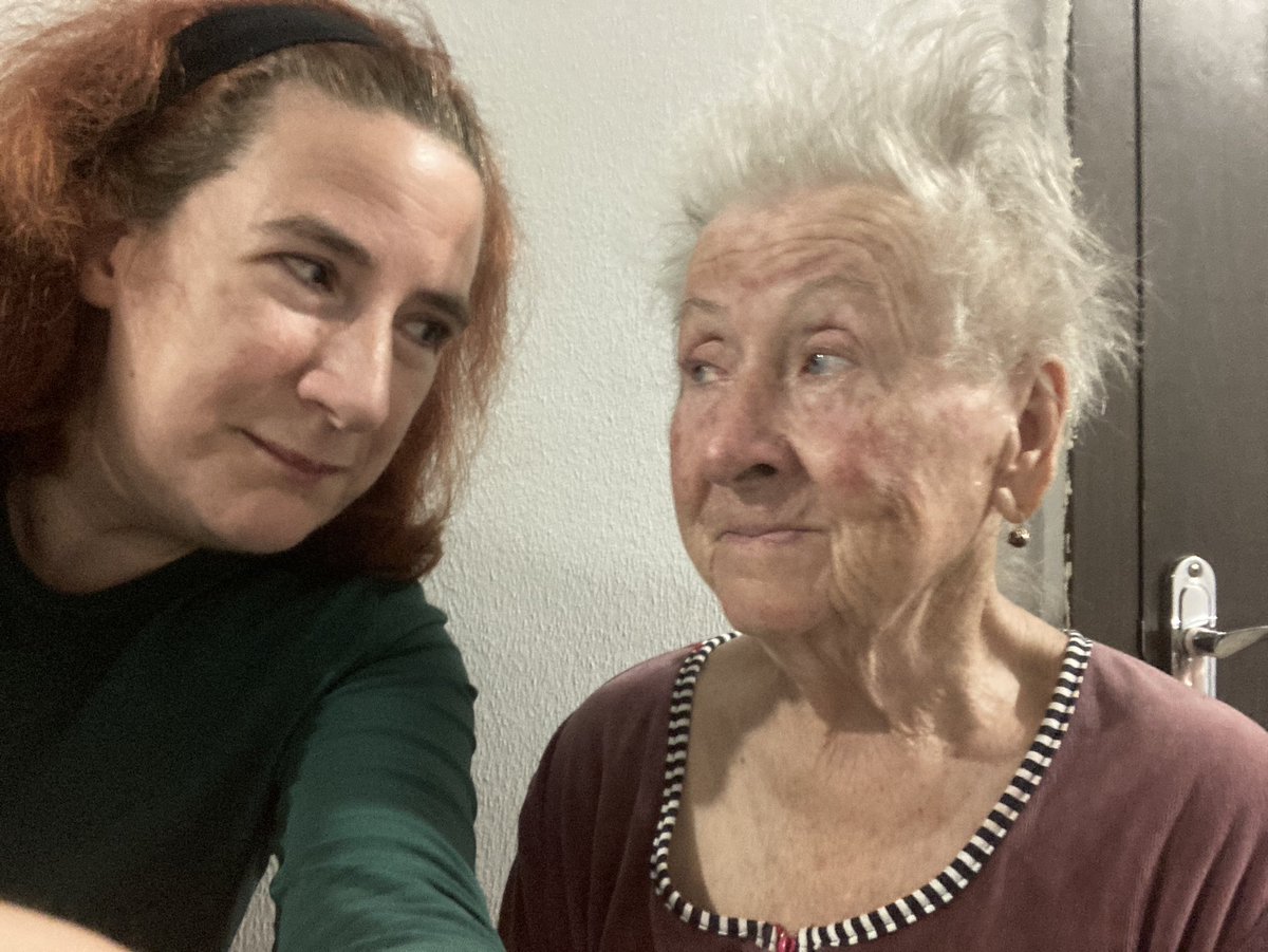 At the old people’s home we are hiding in the corridor from a huge rocket attack on #Kharkiv. Tetyana is from #Vovchansk and recently her home was destroyed and her husband killed but she’s not giving up.