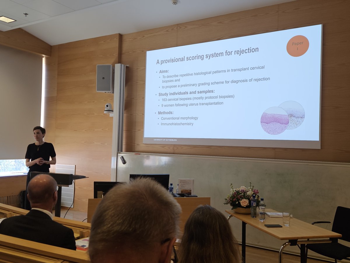 Mihai Oltean (@mioltean) on Twitter photo The pathology of human uterus transplantation- PhD thesis defense by Dr. Verena Bröcker <a href="/goteborgsuni/">Göteborgs universitet / University of Gothenburg</a> <a href="/SahlgrenskaAcad/">Sahlgrenska Academy</a> <a href="/MRabant/">Marion Rabant</a> <a href="/BrannstromMats/">Prof Mats Brännström</a>. Soft spoken but sharp remarks and the unique privilege to kick off a brand new pathology field. The pathology of human uterus transplantation- PhD thesis defense by Dr. Verena Bröcker <a href="/goteborgsuni/">Göteborgs universitet / University of Gothenburg</a> <a href="/SahlgrenskaAcad/">Sahlgrenska Academy</a> <a href="/MRabant/">Marion Rabant</a> <a href="/BrannstromMats/">Prof Mats Brännström</a>. Soft spoken but sharp remarks and the unique privilege to kick off a brand new pathology field.