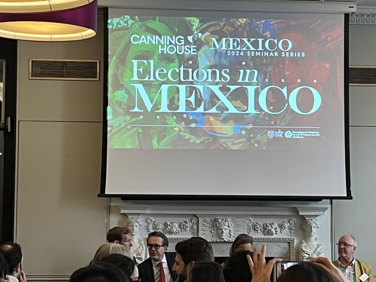 So there are some other elections… Now kicking off @Canning_House ‘s final session on the Mexican general election which will almost certainly see Mexic’s first female president on June 2nd. #Mexico