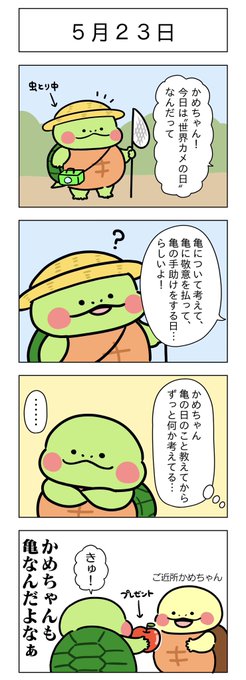 亀さんに感謝 (4コマ) | はる蔵 さんのマンガ | ツイコミ(仮)