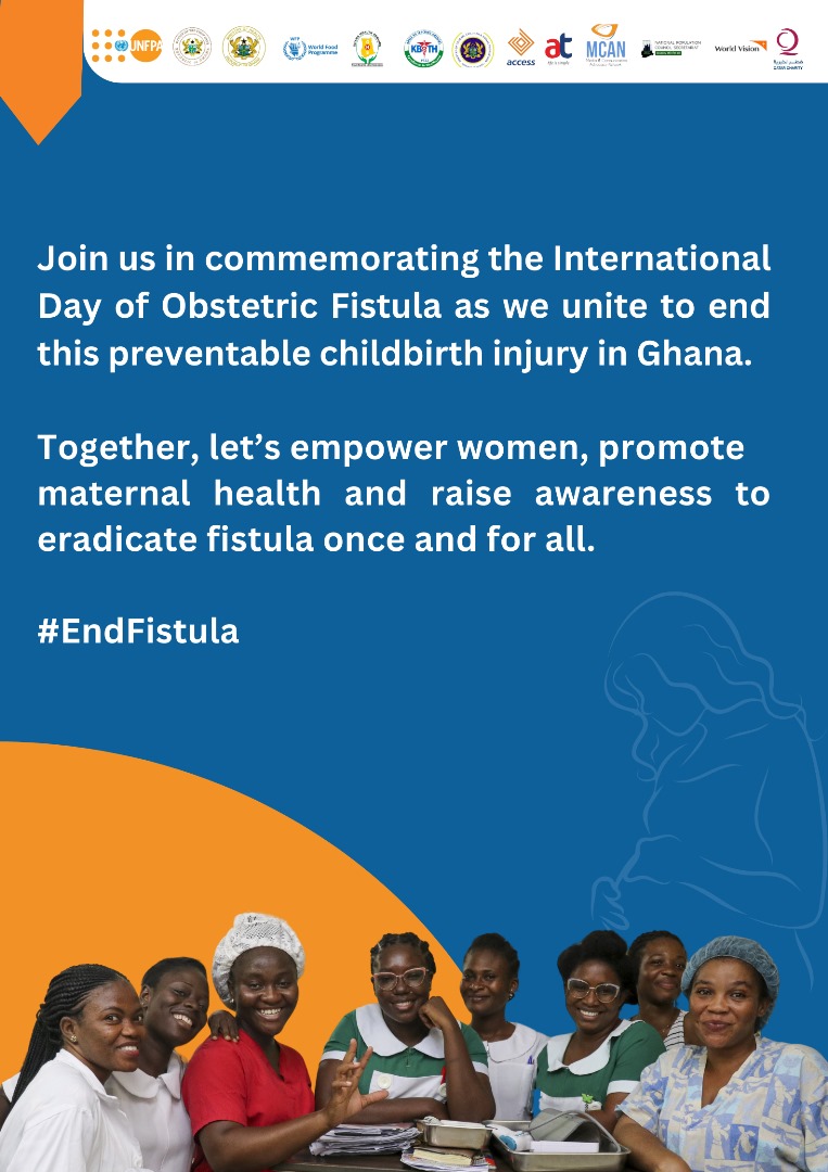 Today, we mark the journey we started to end Obstetric Fistula. Together with our partners, we are working to ensure that all women in Ghana with this condition are repaired. Obstetric Fistula is preventable and curable. Let's work to restore the dignity of women. #IDEOF