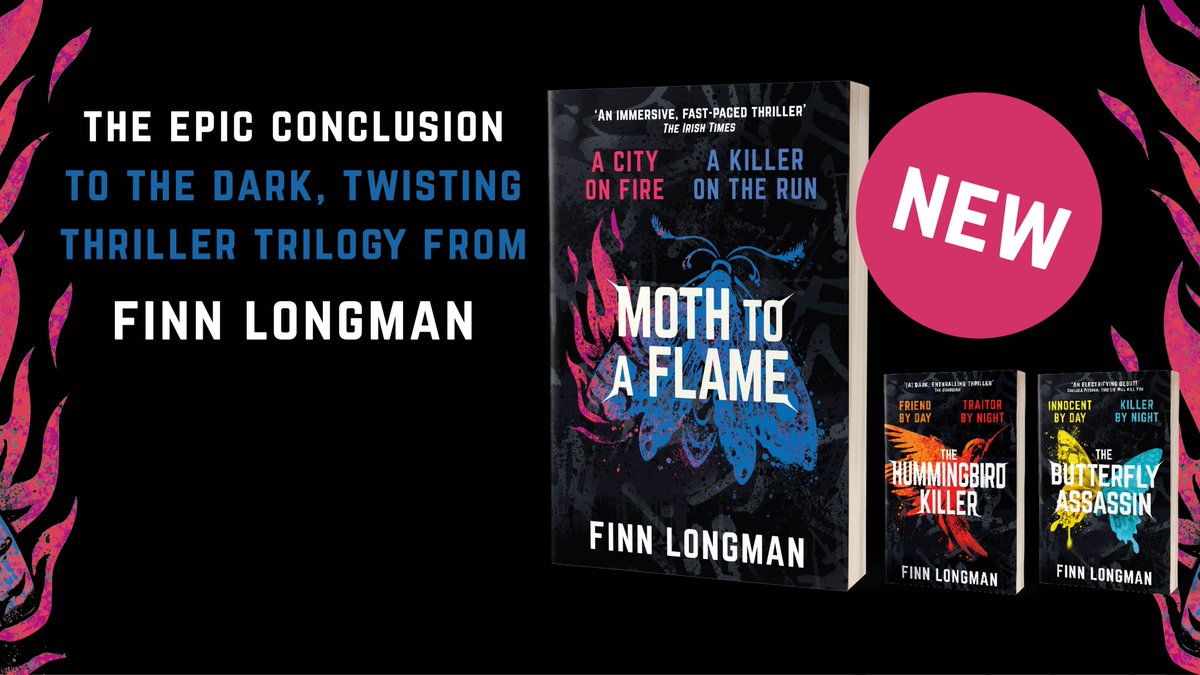 Happy Publication Day to Moth to a Flame, the epic conclusion to @FinnLongman's thrilling YA trilogy about a teen assassin's attempt to live a normal life in a city ruled by killers!

Published by @simonYAbooks