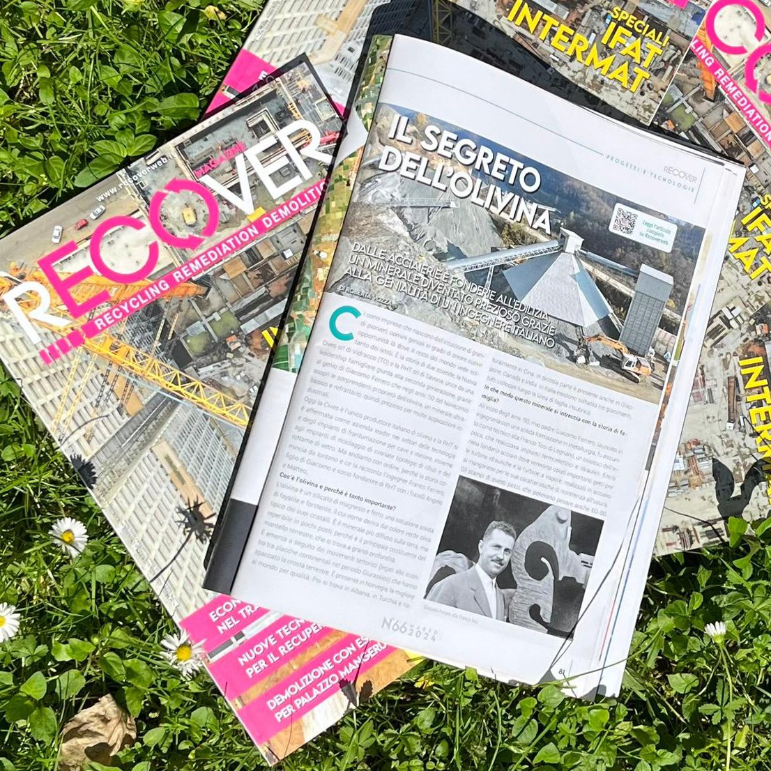 🍀Sull'ultimo numero di Recover Magazine🍀 🏭Il segreto dell'Olivina. Dalle #acciaierie e #fonderie all'#edilizia, un #minerale diventato prezioso grazie alla genialità di un ingegnere italiano, Giacomo Ferrero. 🔎Sfoglia la rivista online: recoverweb.it/recover-66-mar…