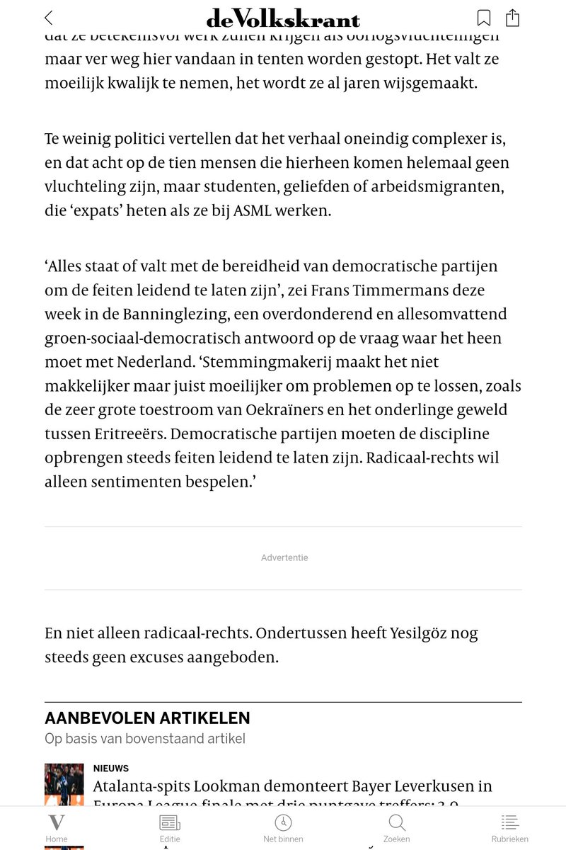 In de politieke omgeving van Yesilgöz is bullshitten de norm, dáárom loog ze volkskrant.nl/columns-van-de…