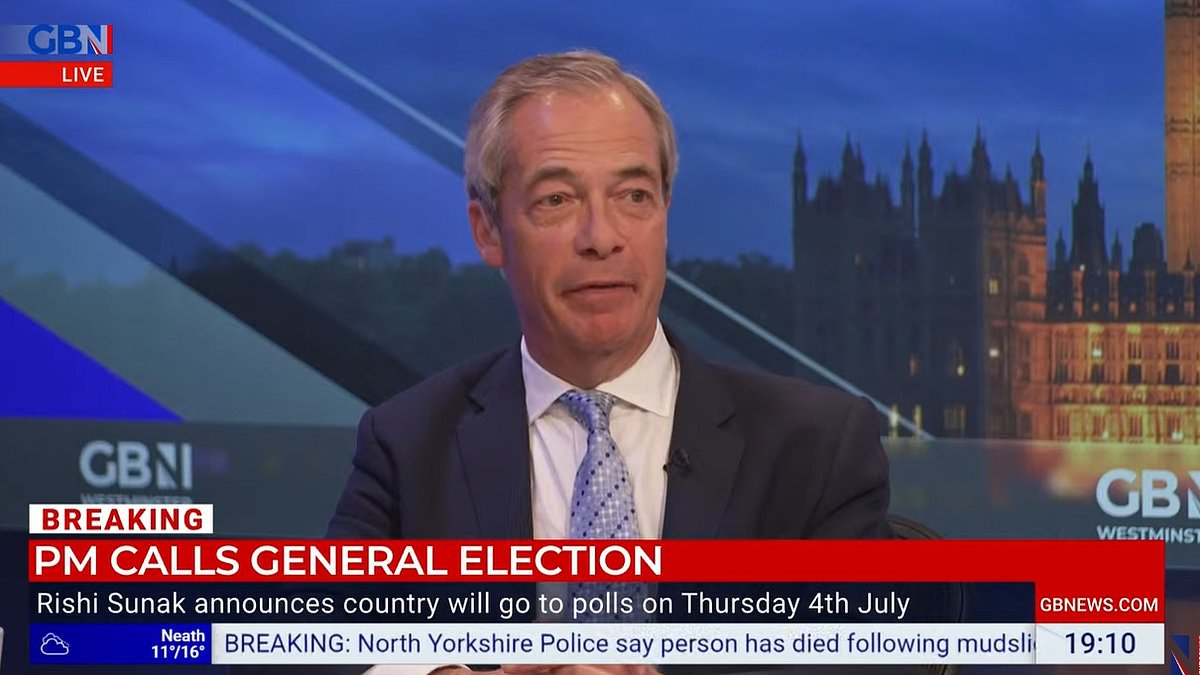 Nigel Farage WON'T stand at election in huge boost for Tories: Brexit champion announces he won't bid to be a Reform MP saying he is focused on Donald Trump's campaign trib.al/t04zY0Q