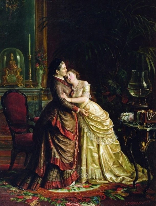 'Before the wedding' Sergei Ivanovich Gribkov 1872