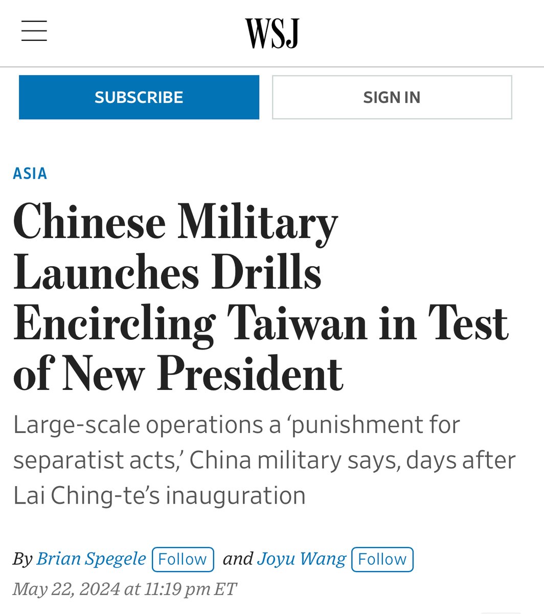 The warning is clear enough: pursuing #Taiwan independence and there will be hell to pay.