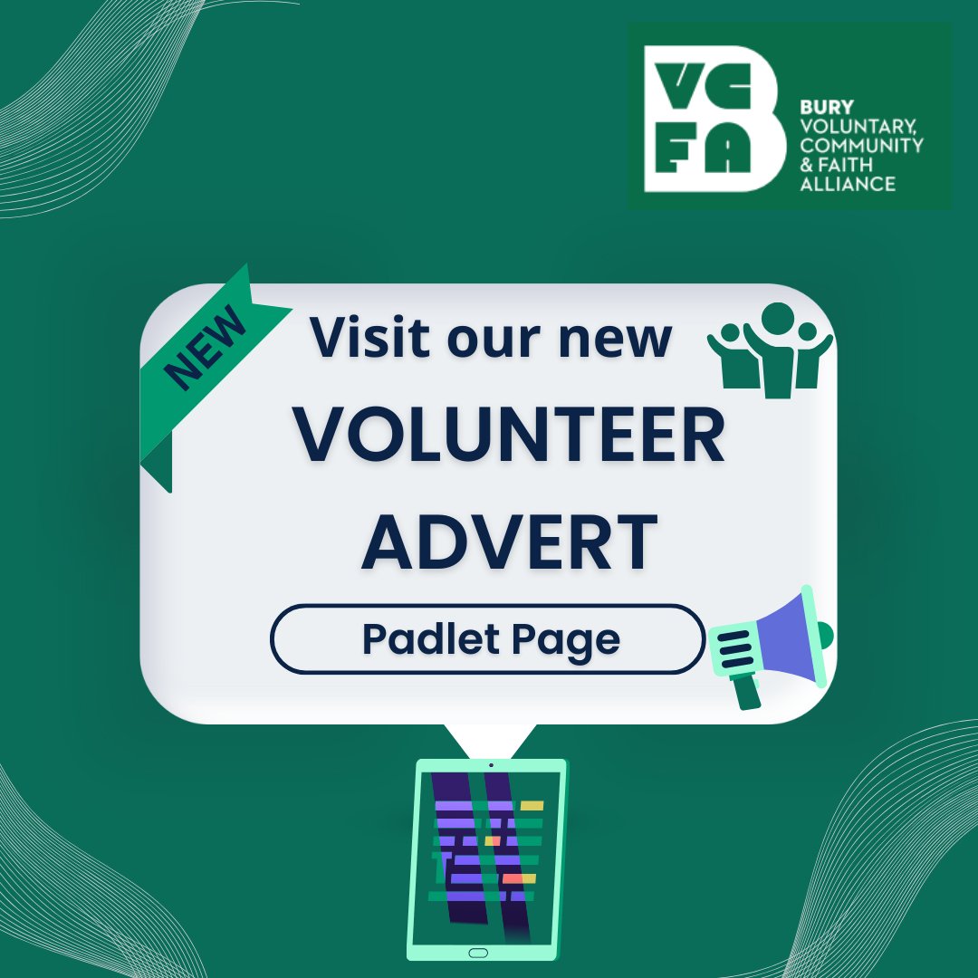 Have you checked out our new volunteer Padlet page? Click below to discover one-off events and volunteer opportunities across Bury today! #BuryVolunteers #GetInvolved #betterbury lght.ly/b5k27ka